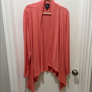 Bobeau Coral Draped Cardigan